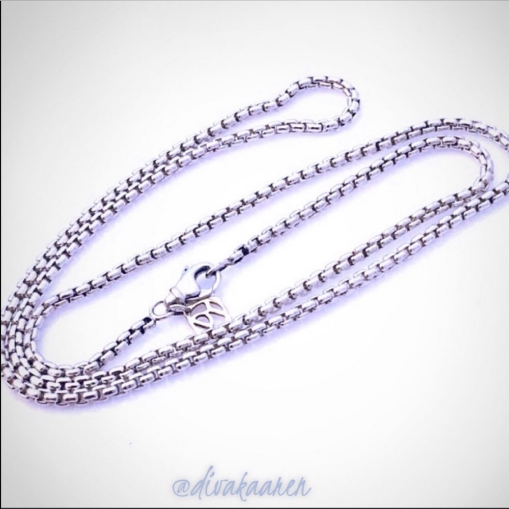 DAVID YURMAN 22” 14K Sterling Silver 2.7 Box Chain - Picture 2 of 6
